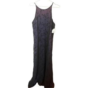 NWT Y2K slip maxi dress glitter flocked velvet burnout sz 10